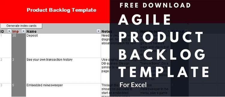 Product Backlog Excel Template